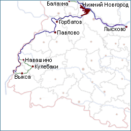 Схема маршрута ''Нижегородские кузнецы''